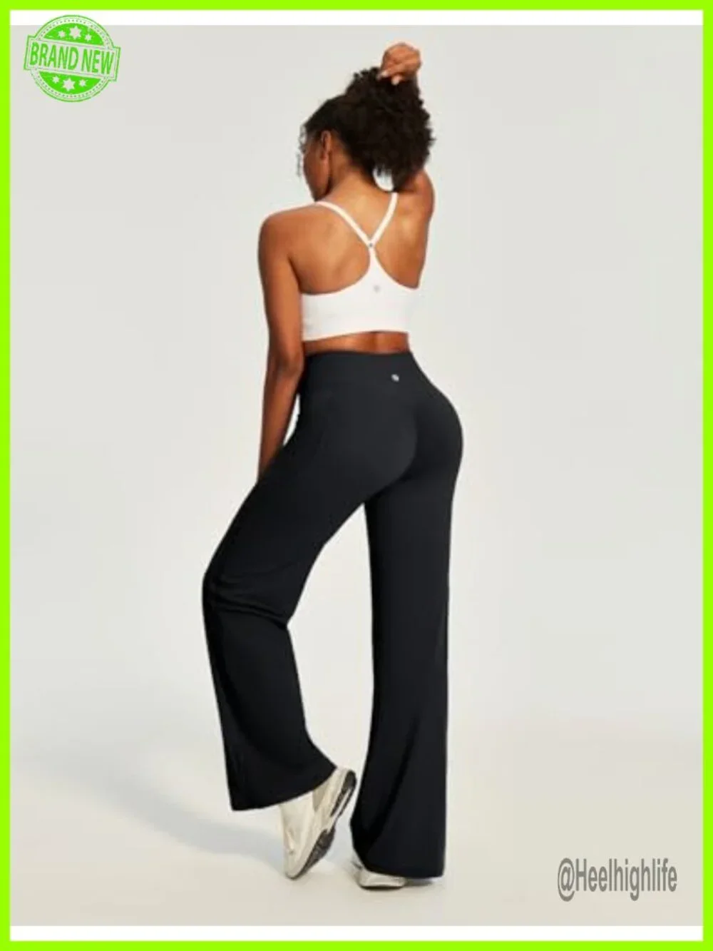 Butt Lifting Wide Leg Leggings with Pockets No Front Seam Yoga Pants